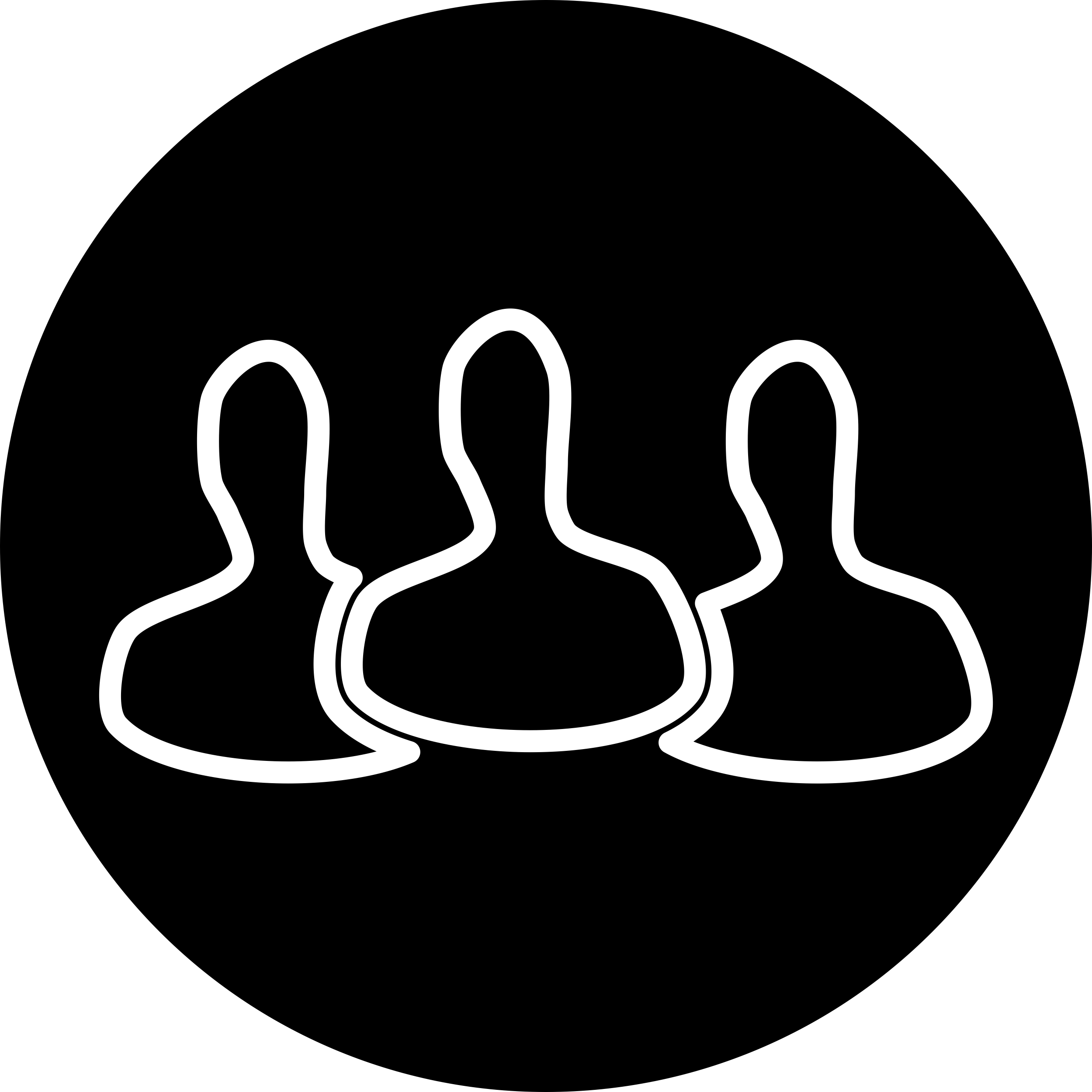 People Outlines In A Circle Sticker Svg Vector Free Vectors